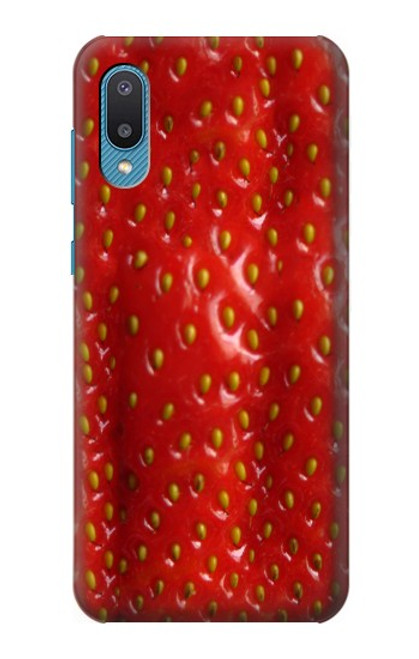 W2225 Strawberry Hard Case and Leather Flip Case For Samsung Galaxy A04, Galaxy A02, M02