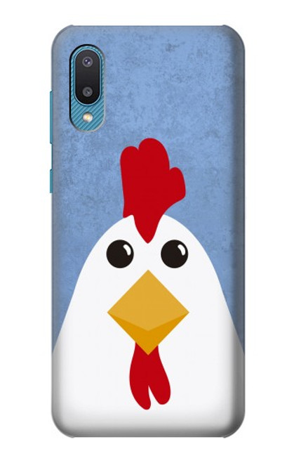 W3254 Chicken Cartoon Hard Case and Leather Flip Case For Samsung Galaxy A04, Galaxy A02, M02