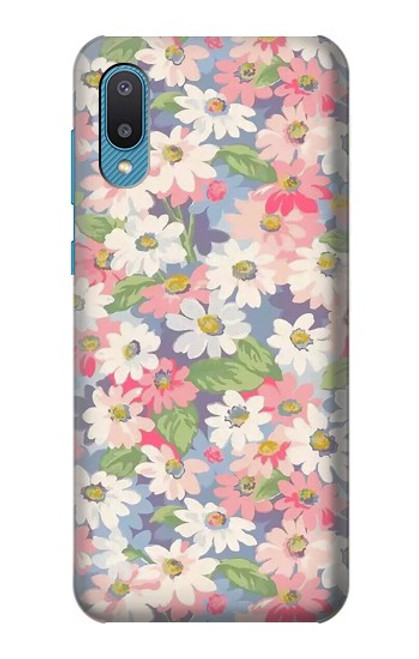 W3688 Floral Flower Art Pattern Hard Case and Leather Flip Case For Samsung Galaxy A04, Galaxy A02, M02