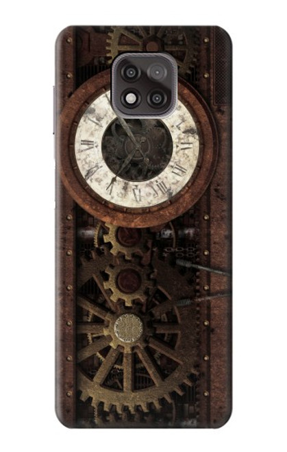 W3221 Steampunk Clock Gears Hard Case and Leather Flip Case For Motorola Moto G Power (2021)