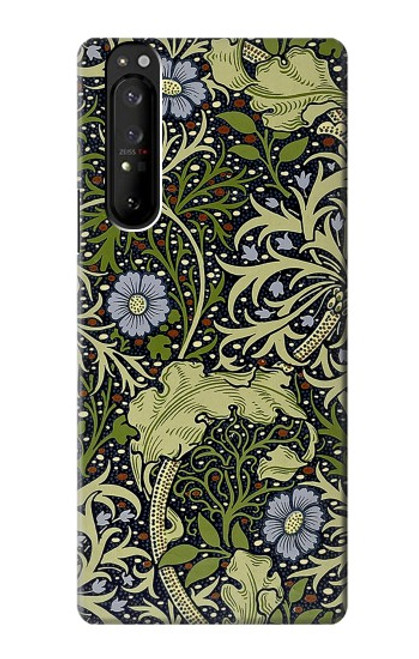 W3792 William Morris Hard Case and Leather Flip Case For Sony Xperia 1 III