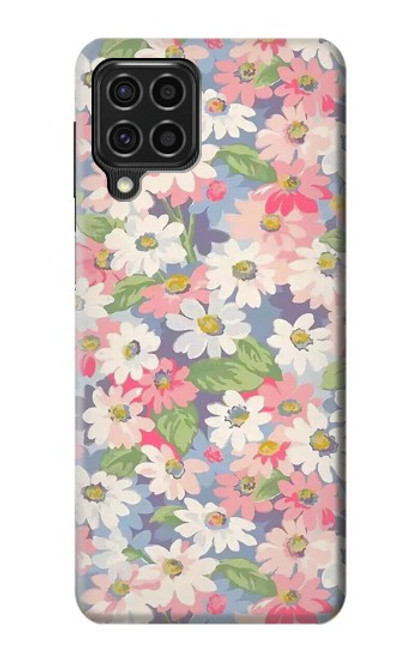 W3688 Floral Flower Art Pattern Hard Case and Leather Flip Case For Samsung Galaxy F62