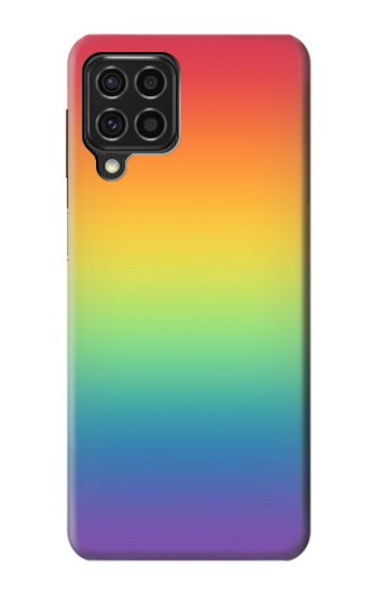 W3698 LGBT Gradient Pride Flag Hard Case and Leather Flip Case For Samsung Galaxy F62