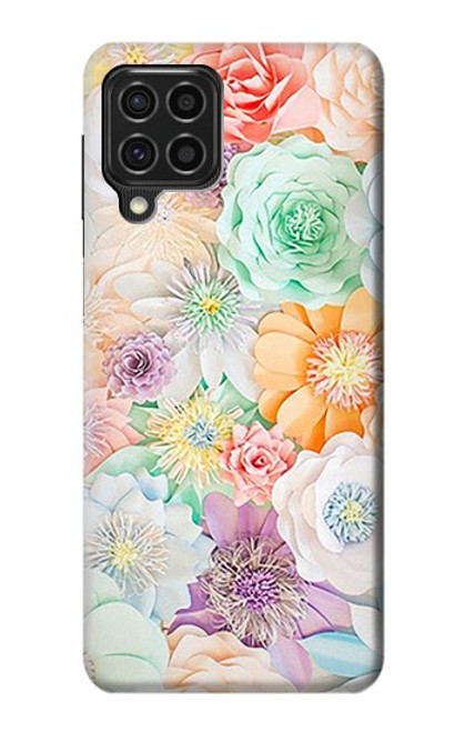 W3705 Pastel Floral Flower Hard Case and Leather Flip Case For Samsung Galaxy F62