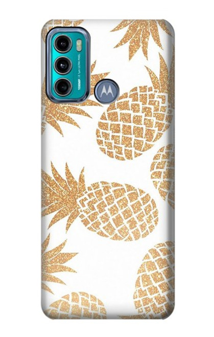 W3718 Seamless Pineapple Hard Case and Leather Flip Case For Motorola Moto G60, G40 Fusion