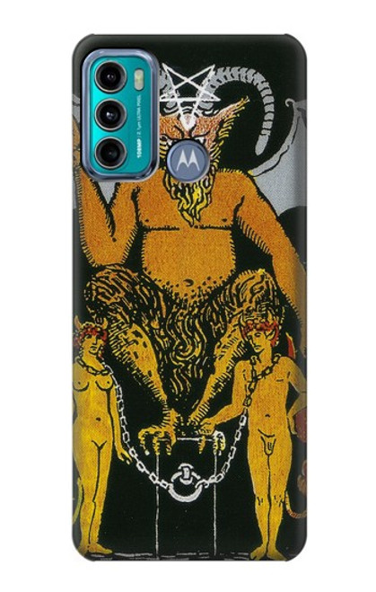 W3740 Tarot Card The Devil Hard Case and Leather Flip Case For Motorola Moto G60, G40 Fusion