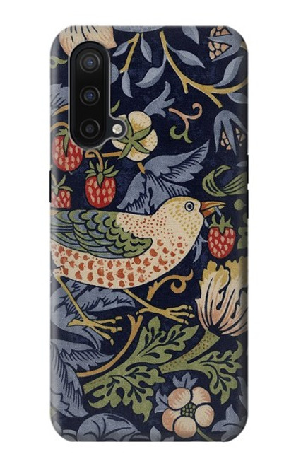 W3791 William Morris Strawberry Thief Fabric Hard Case and Leather Flip Case For OnePlus Nord CE 5G