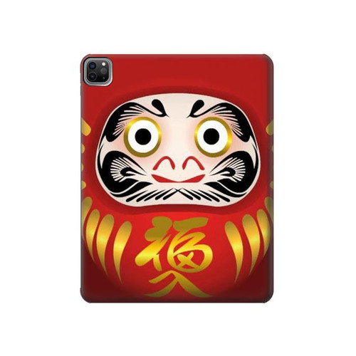 W2839 Japan Daruma Doll Tablet Hard Case For iPad Pro 12.9 (2022,2021,2020,2018, 3rd, 4th, 5th, 6th)