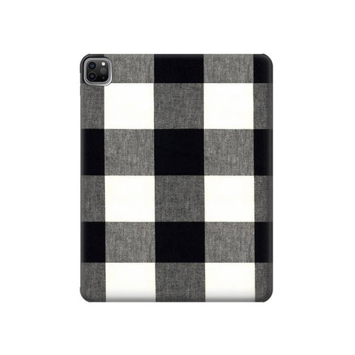 W2842 Black and White Buffalo Check Pattern Tablet Hard Case For iPad Pro 12.9 (2022, 2021, 2020, 2018), Air 13 (2024)