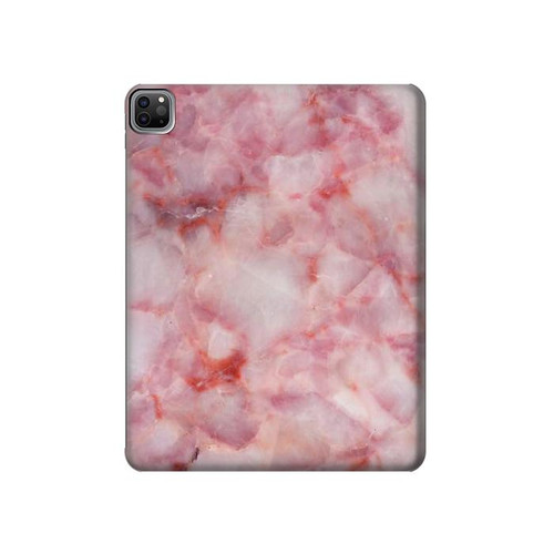 W2843 Pink Marble Texture Tablet Hard Case For iPad Pro 12.9 (2022,2021,2020,2018, 3rd, 4th, 5th, 6th)