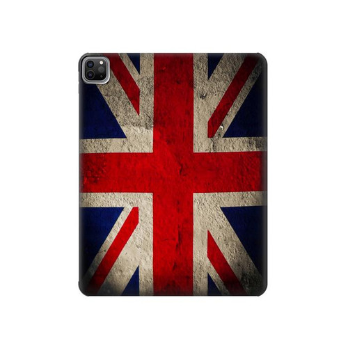 W2894 Vintage British Flag Tablet Hard Case For iPad Pro 12.9 (2022,2021,2020,2018, 3rd, 4th, 5th, 6th)