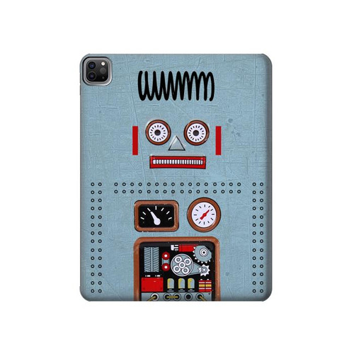 W3040 Retro Robot Toy Tablet Hard Case For iPad Pro 12.9 (2022,2021,2020,2018, 3rd, 4th, 5th, 6th)
