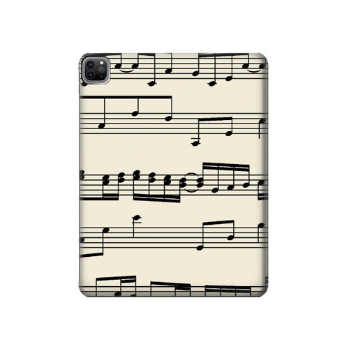 W3082 Music Sheet Tablet Hard Case For iPad Pro 12.9 (2022,2021,2020,2018, 3rd, 4th, 5th, 6th)