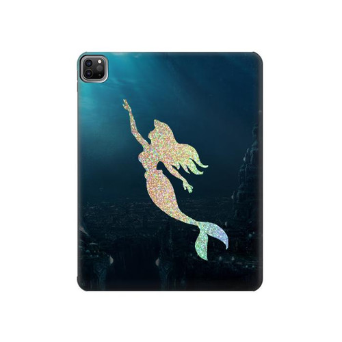 W3250 Mermaid Undersea Tablet Hard Case For iPad Pro 12.9 (2022,2021,2020,2018, 3rd, 4th, 5th, 6th)