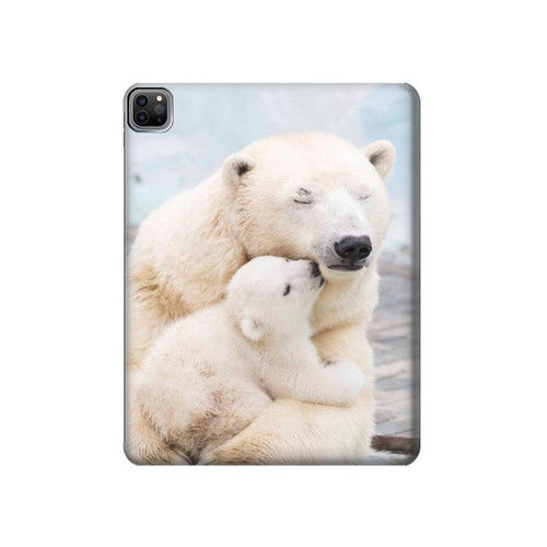 W3373 Polar Bear Hug Family Tablet Hard Case For iPad Pro 12.9 (2022,2021,2020,2018, 3rd, 4th, 5th, 6th)