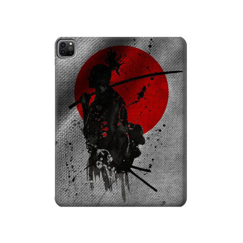 W3517 Japan Flag Samurai Tablet Hard Case For iPad Pro 12.9 (2022,2021,2020,2018, 3rd, 4th, 5th, 6th)