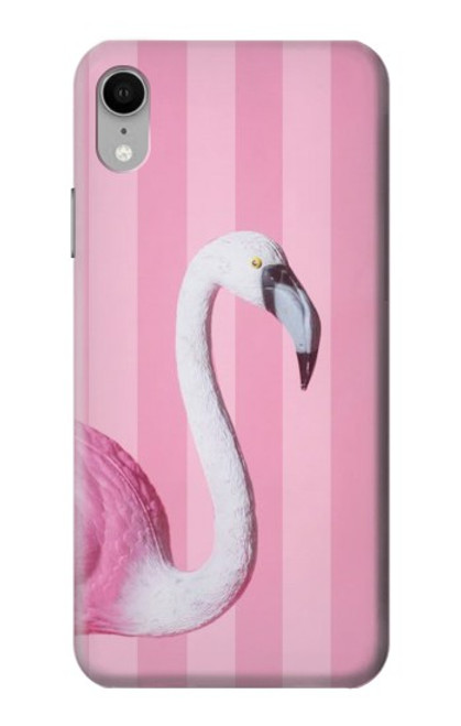 W3805 Flamingo Pink Pastel Hard Case and Leather Flip Case For iPhone XR