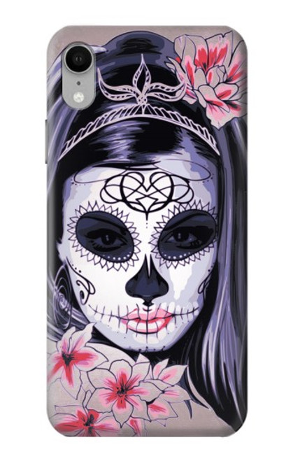 W3821 Sugar Skull Steam Punk Girl Gothic Hard Case and Leather Flip Case For iPhone XR