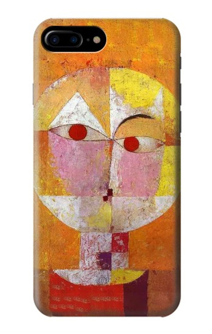 W3811 Paul Klee Senecio Man Head Hard Case and Leather Flip Case For iPhone 7 Plus, iPhone 8 Plus