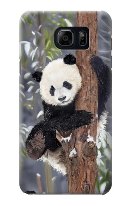 W3793 Cute Baby Panda Snow Painting Hard Case and Leather Flip Case For Samsung Galaxy S6 Edge Plus
