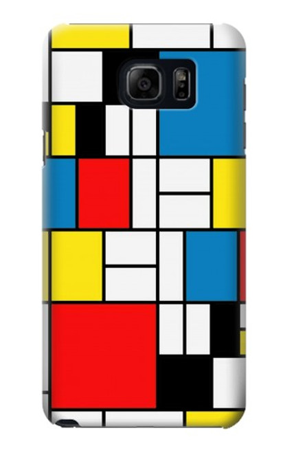 W3814 Piet Mondrian Line Art Composition Hard Case and Leather Flip Case For Samsung Galaxy S6 Edge Plus