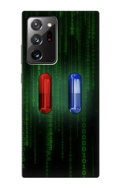 W3816 Red Pill Blue Pill Capsule Hard Case and Leather Flip Case For Samsung Galaxy Note 20 Ultra, Ultra 5G