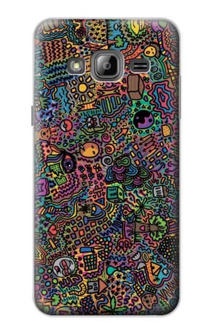 W3815 Psychedelic Art Hard Case and Leather Flip Case For Samsung Galaxy J3 (2016)