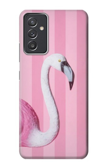 W3805 Flamingo Pink Pastel Hard Case and Leather Flip Case For Samsung Galaxy Quantum 2