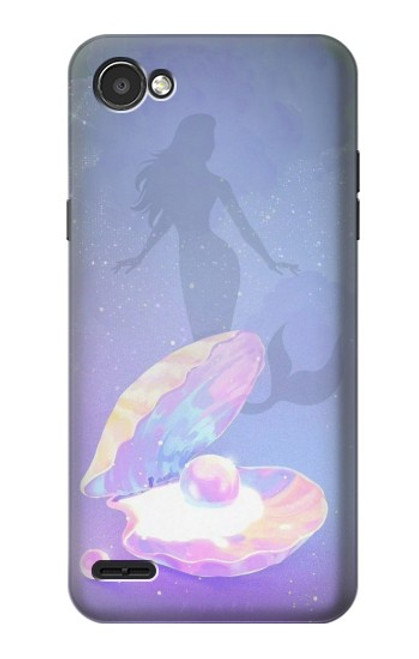 W3823 Beauty Pearl Mermaid Hard Case and Leather Flip Case For LG Q6