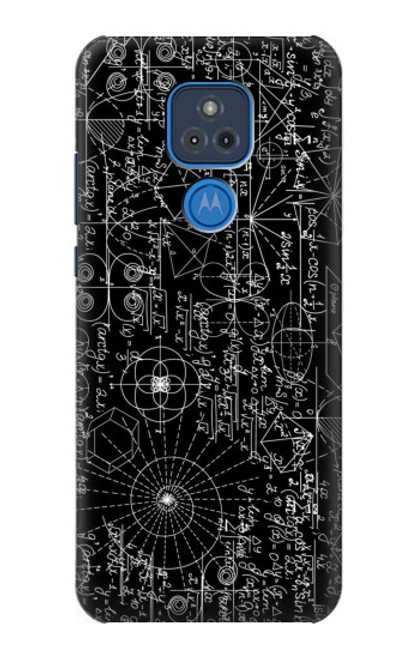 W3808 Mathematics Blackboard Hard Case and Leather Flip Case For Motorola Moto G Play (2021)