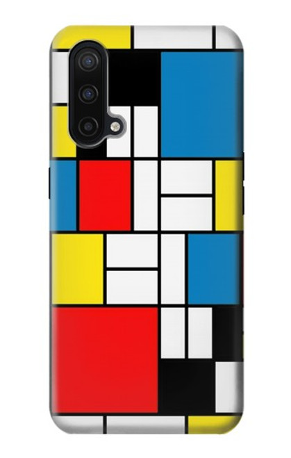 W3814 Piet Mondrian Line Art Composition Hard Case and Leather Flip Case For OnePlus Nord CE 5G