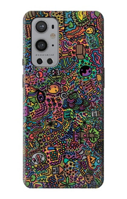 W3815 Psychedelic Art Hard Case and Leather Flip Case For OnePlus 9 Pro