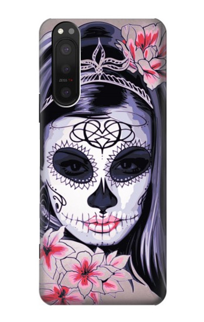 W3821 Sugar Skull Steam Punk Girl Gothic Hard Case and Leather Flip Case For Sony Xperia 5 II
