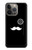 W1946 Sir Mustache Minimalism Hard Case and Leather Flip Case For iPhone 13 Pro