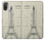 W3474 Eiffel Architectural Drawing Hard Case and Leather Flip Case For Motorola Moto E20,E30,E40