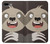 W3855 Sloth Face Cartoon Hard Case and Leather Flip Case For iPhone 7 Plus, iPhone 8 Plus