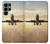 W3837 Airplane Take off Sunrise Hard Case and Leather Flip Case For Samsung Galaxy S22 Ultra