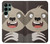 W3855 Sloth Face Cartoon Hard Case and Leather Flip Case For Samsung Galaxy S22 Ultra