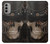 W3852 Steampunk Skull Hard Case and Leather Flip Case For Motorola Moto G51 5G