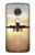 W3837 Airplane Take off Sunrise Hard Case and Leather Flip Case For Motorola Moto G7, Moto G7 Plus