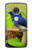 W3839 Bluebird of Happiness Blue Bird Hard Case and Leather Flip Case For Motorola Moto G7, Moto G7 Plus