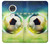 W3844 Glowing Football Soccer Ball Hard Case and Leather Flip Case For Motorola Moto G7, Moto G7 Plus