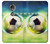 W3844 Glowing Football Soccer Ball Hard Case and Leather Flip Case For Motorola Moto E5 Plus