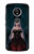 W3847 Lilith Devil Bride Gothic Girl Skull Grim Reaper Hard Case and Leather Flip Case For Motorola Moto E5 Plus