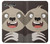 W3855 Sloth Face Cartoon Hard Case and Leather Flip Case For Sony Xperia XZ1