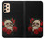 W3753 Dark Gothic Goth Skull Roses Hard Case and Leather Flip Case For Samsung Galaxy A33 5G