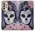 W3821 Sugar Skull Steam Punk Girl Gothic Hard Case and Leather Flip Case For Samsung Galaxy A33 5G