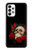W3753 Dark Gothic Goth Skull Roses Hard Case and Leather Flip Case For Samsung Galaxy A73 5G