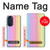 W3849 Colorful Vertical Colors Hard Case and Leather Flip Case For Motorola Edge 30 Pro