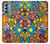 W3281 Colorful Hippie Flowers Pattern Hard Case and Leather Flip Case For Motorola Moto G Stylus 5G (2022)